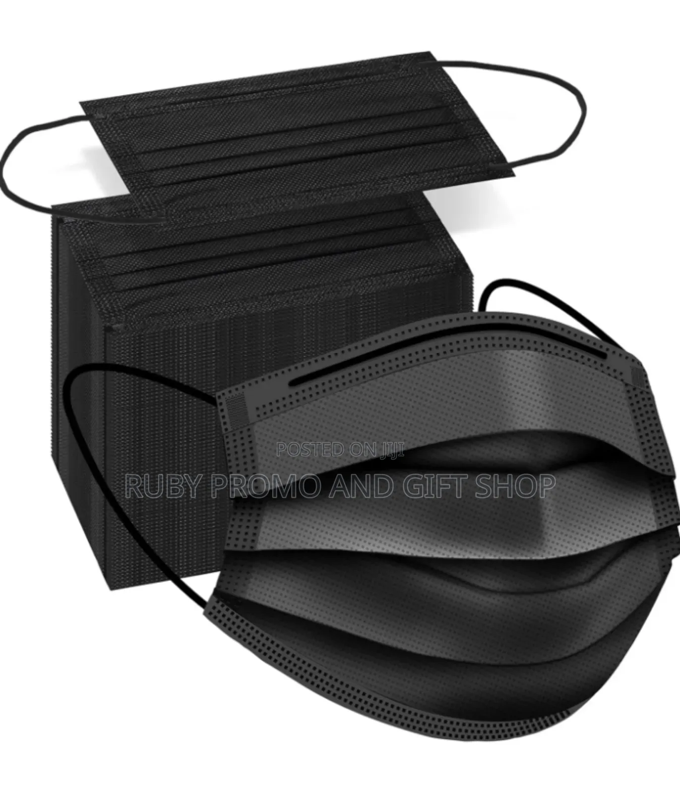 Premium 3 Layer Black Disposable Masks