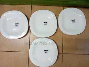 6pc Luminarc Plate 27cm/ Plain White Square Plate