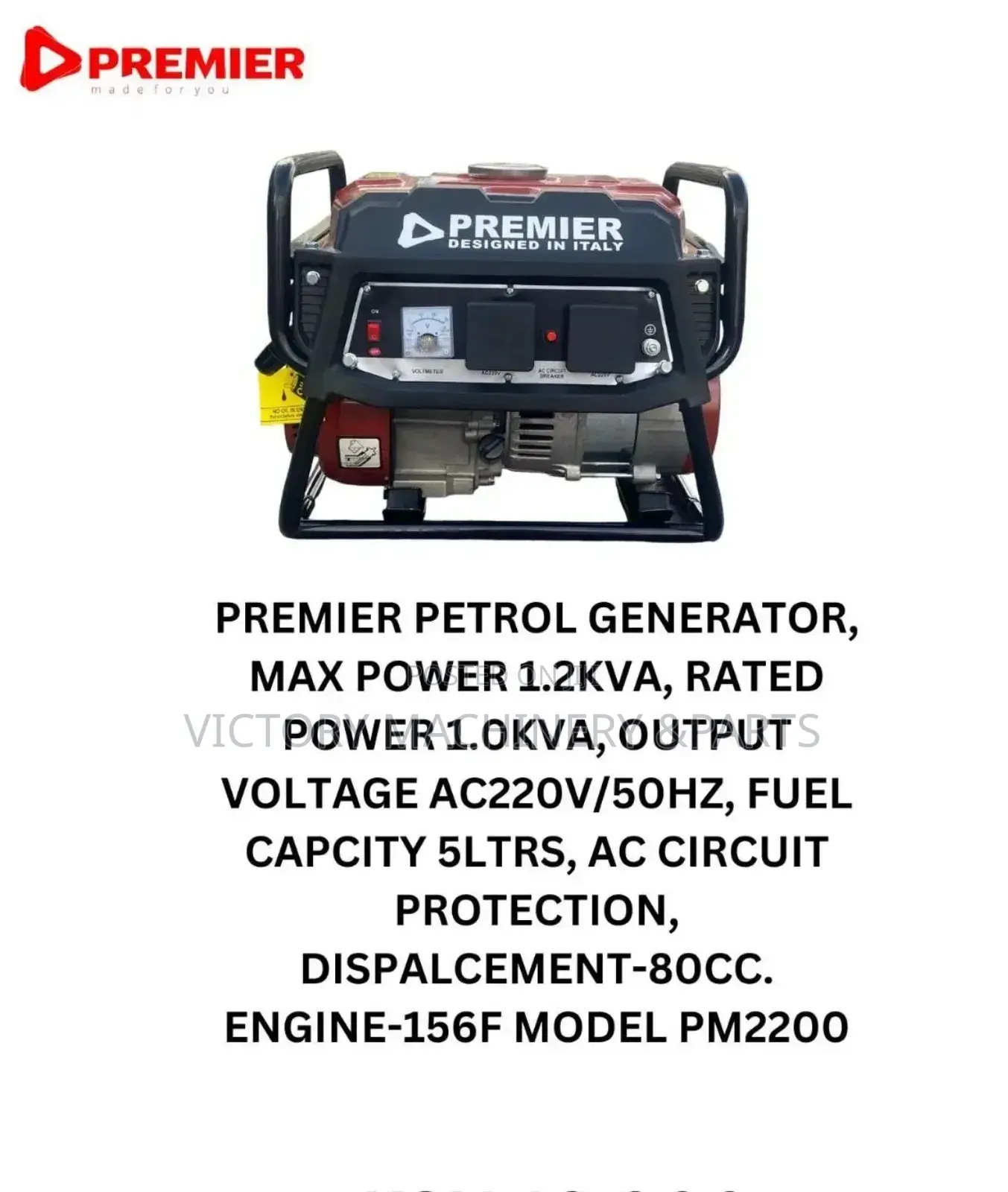 1.2kva Premier Generator