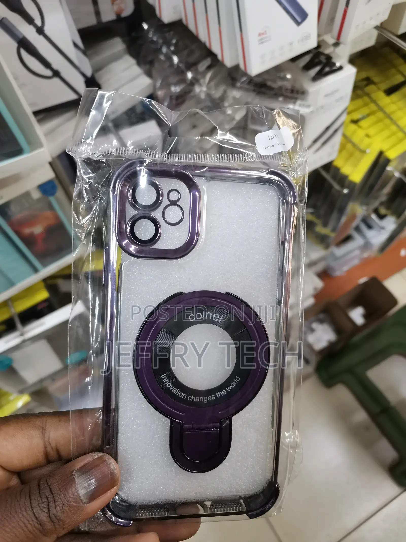 Electroplated Bracket Magnetic Suction Case for iPhone 11e
