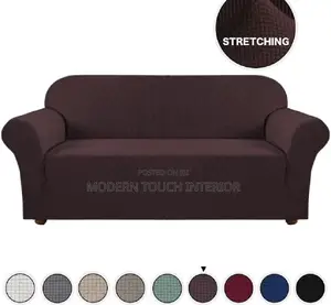 Plain Sofa Cover - Chocolate Brown