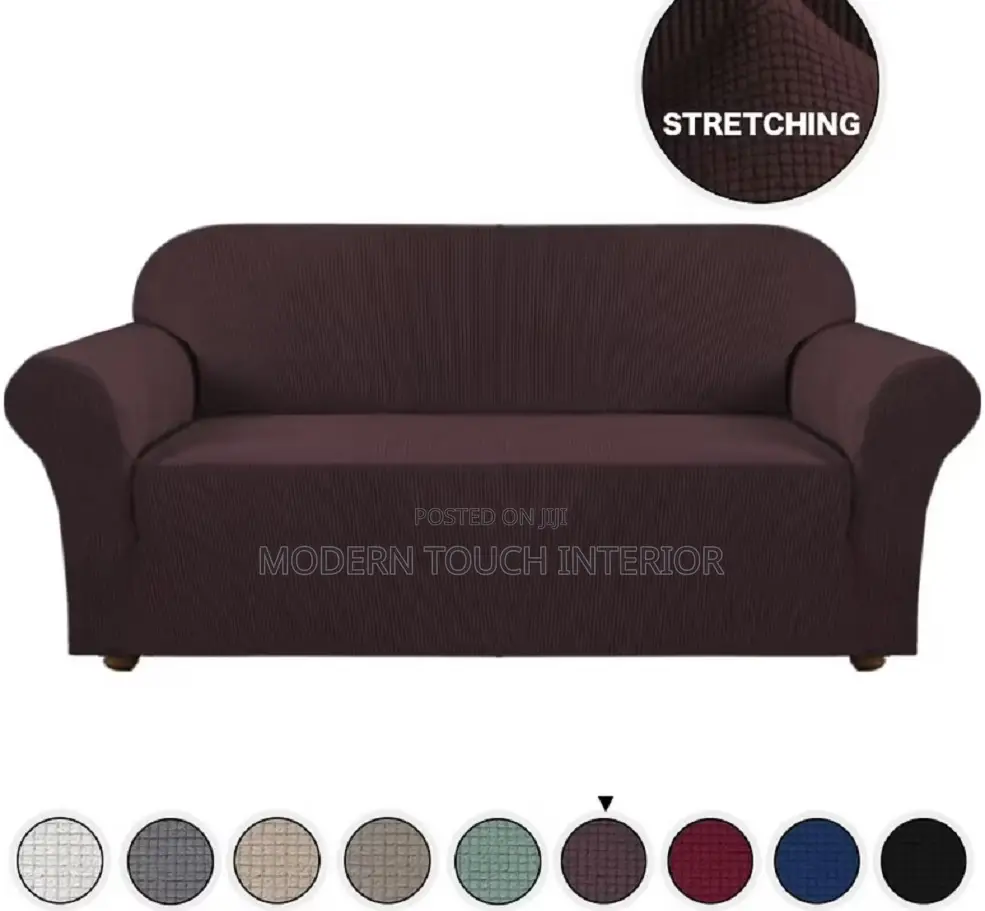 Plain Sofa Cover - Chocolate Brown