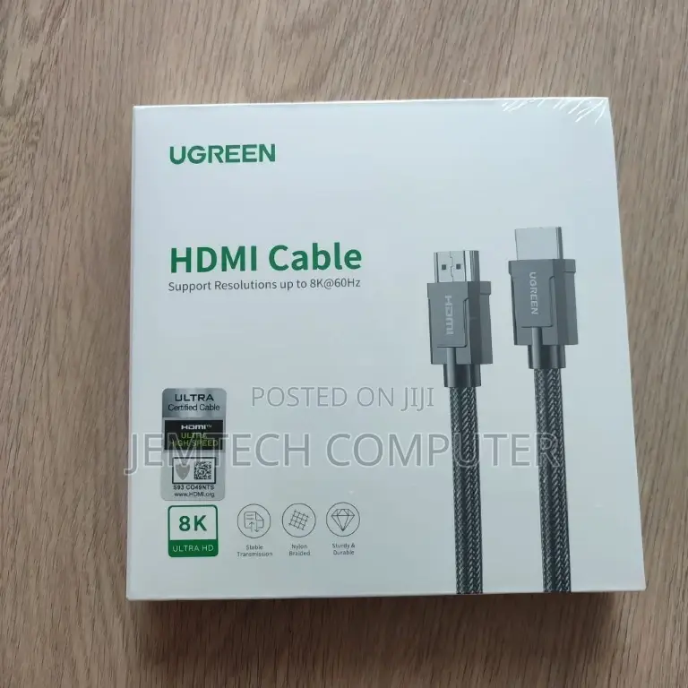 ~Vention Nylon Braided HDMI Cable 1M Black Metal Type`