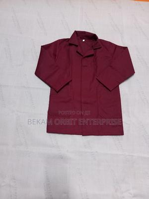 Custom Polyester Kids Maroon Dustcoat - main view