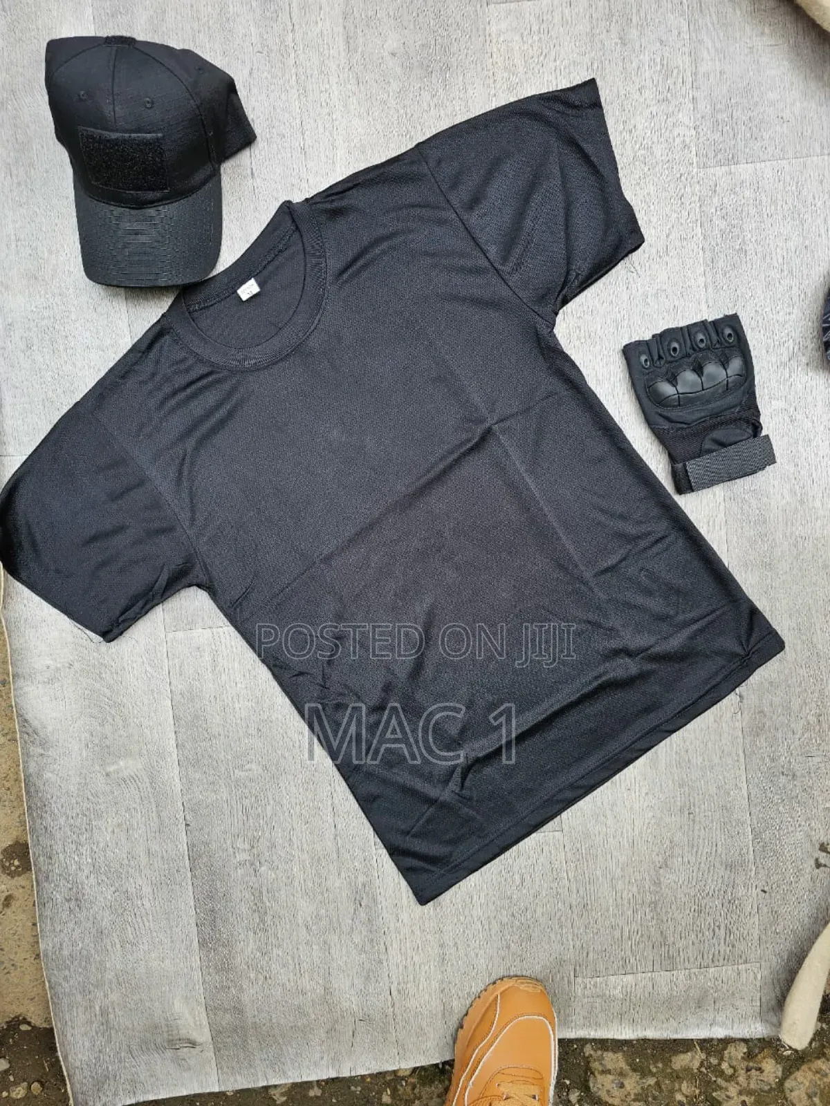 Black Tactical Shirts Good 4 Combination Set