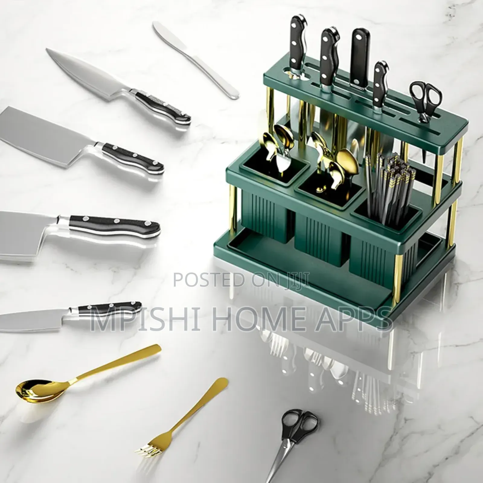 Knives Chopstick Cage With 3 Spoon Slots