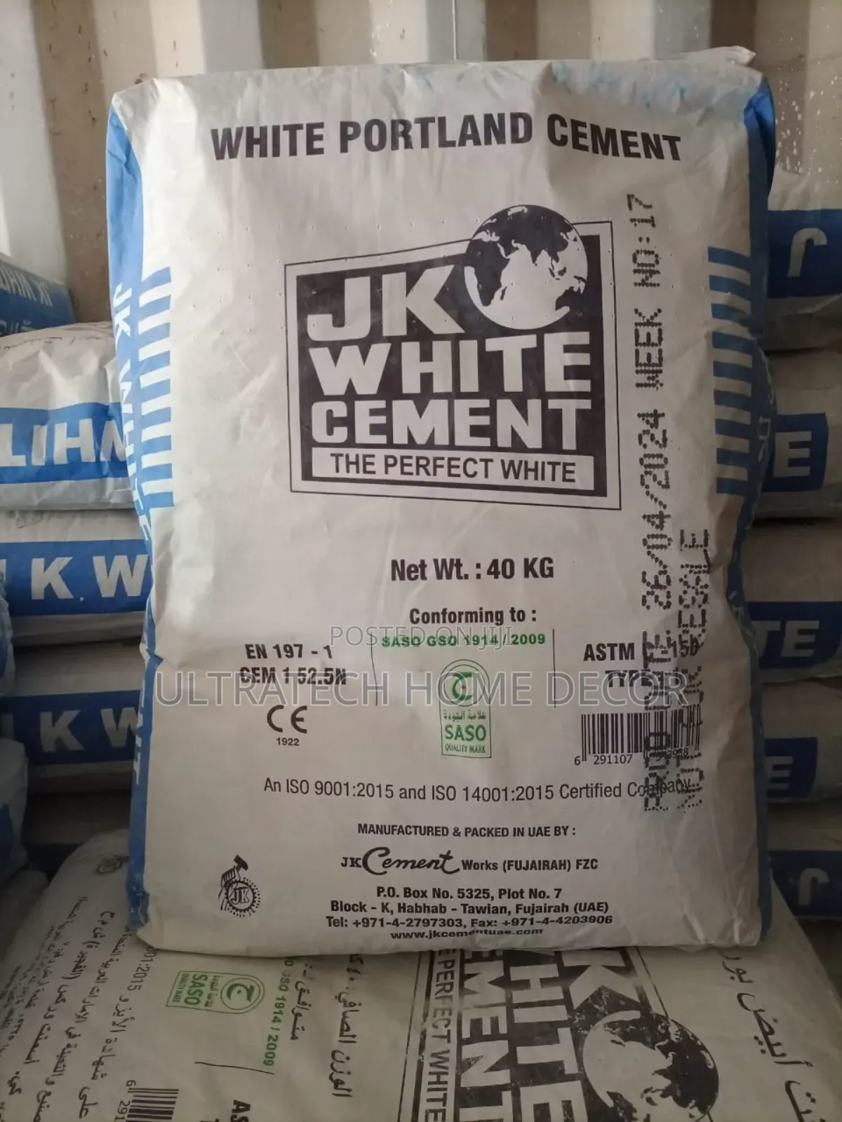 Jk White Cement 52.5 N 40kilos