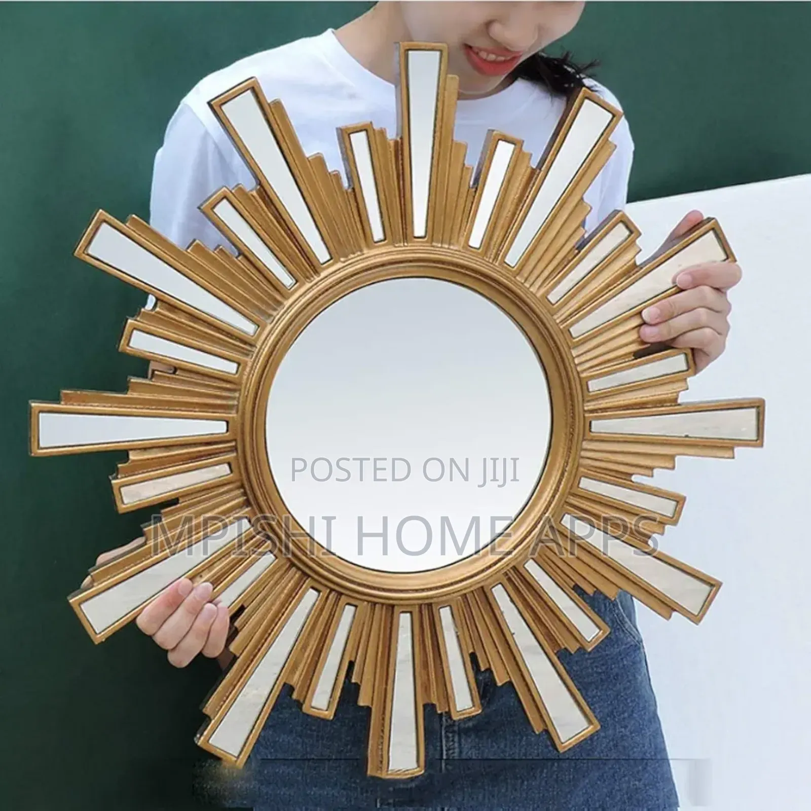 25cm Sun Shape Gold or Silver Decor Mirror