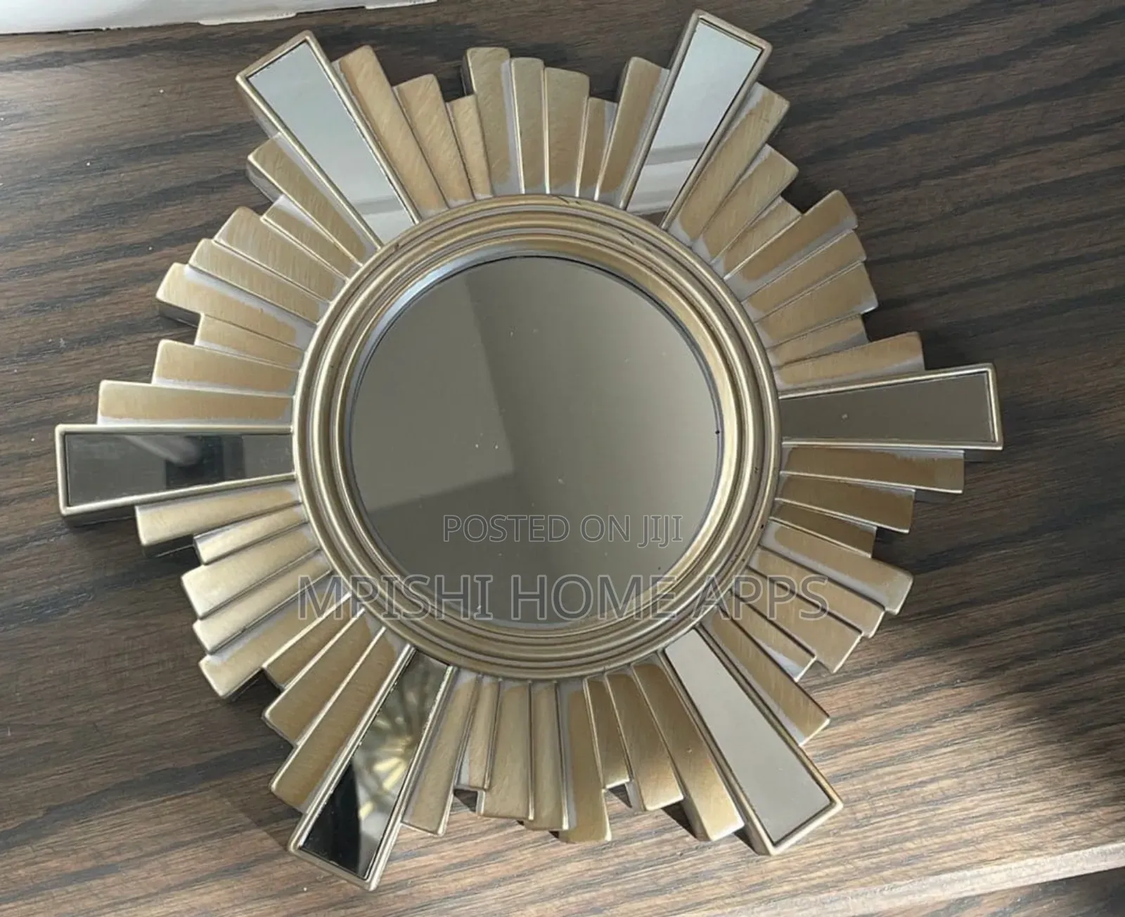 25cm Sun Shape Gold or Silver Decor Mirror