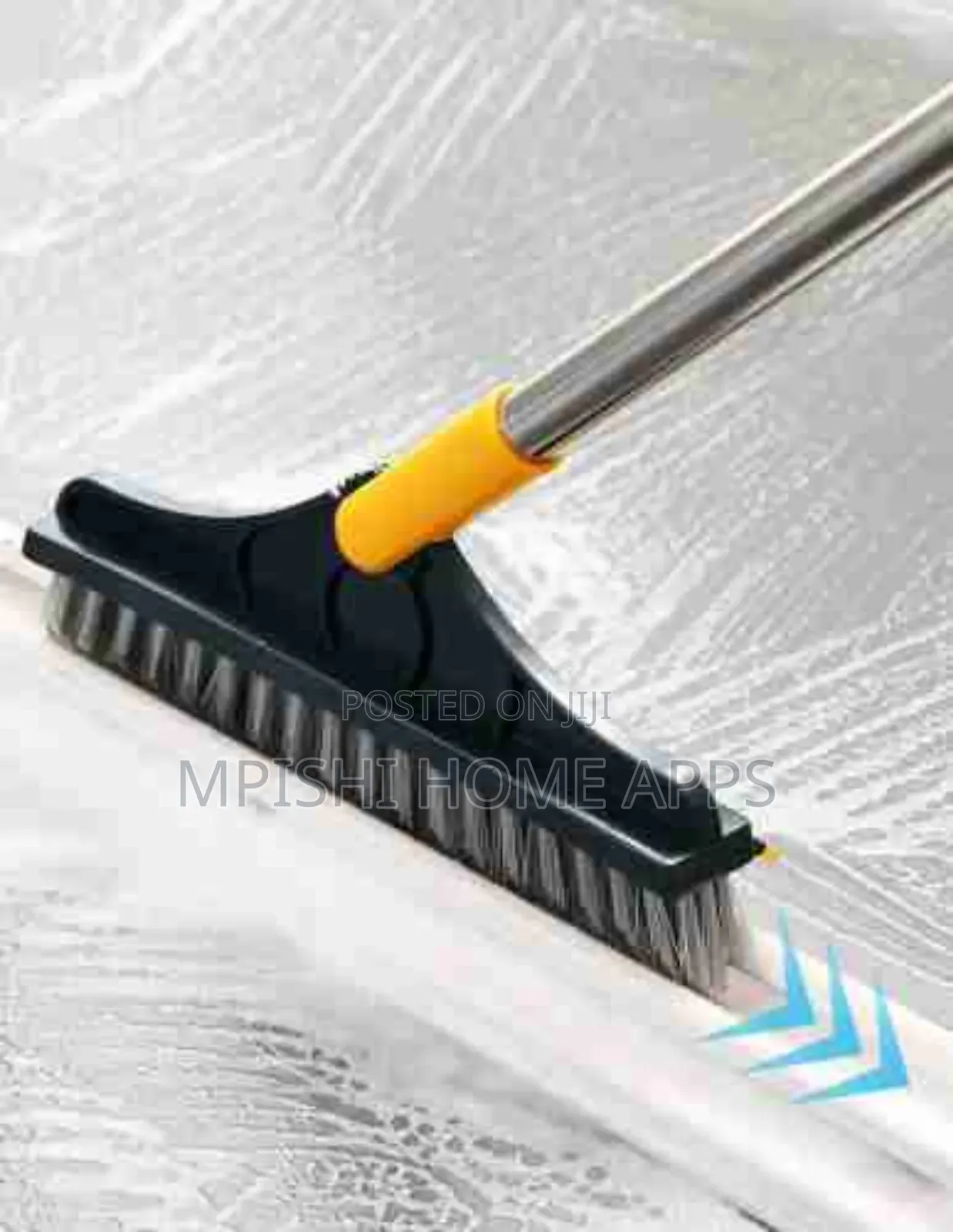 2 Sided Cleaning Brush, 23x112cm Long Handle Flexible Joint