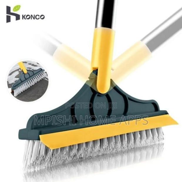 2 Sided Cleaning Brush, 23x112cm Long Handle Flexible Joint - thumbnail 2