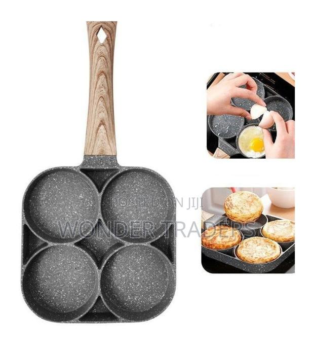 Heavy Granite Non-Stick 4 Slot Pan Cake/ Egg Pan - main view