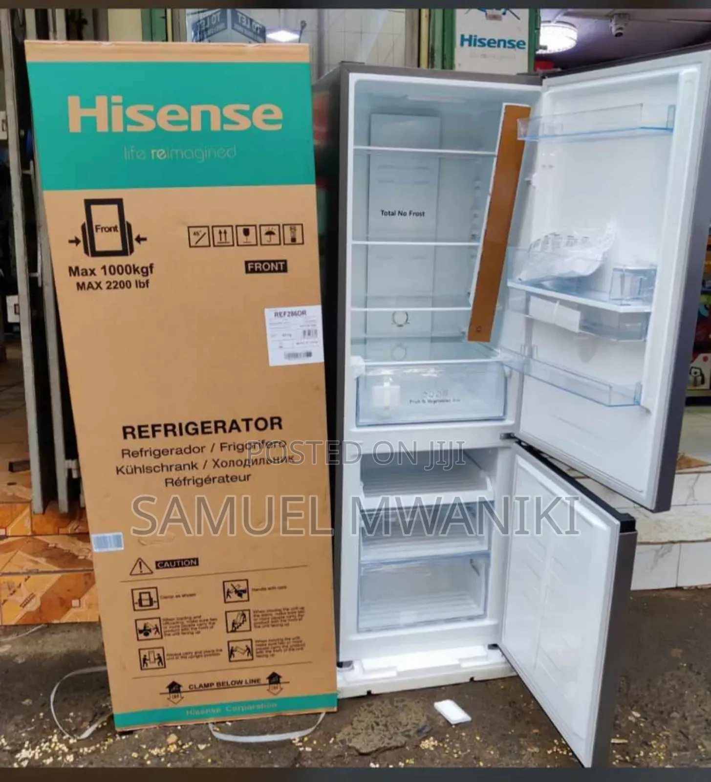 Hisense 286 Liters Refrigerator Bottom Mount Freezer