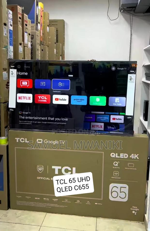 TCL 65" C655 Qled Pro Uhd Google Smart Tv New Model - thumbnail 3