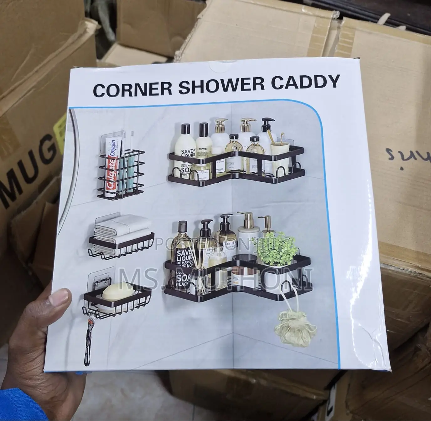 Multipurpose 5pcs Set Triangular Shower / Shelf Organizer*