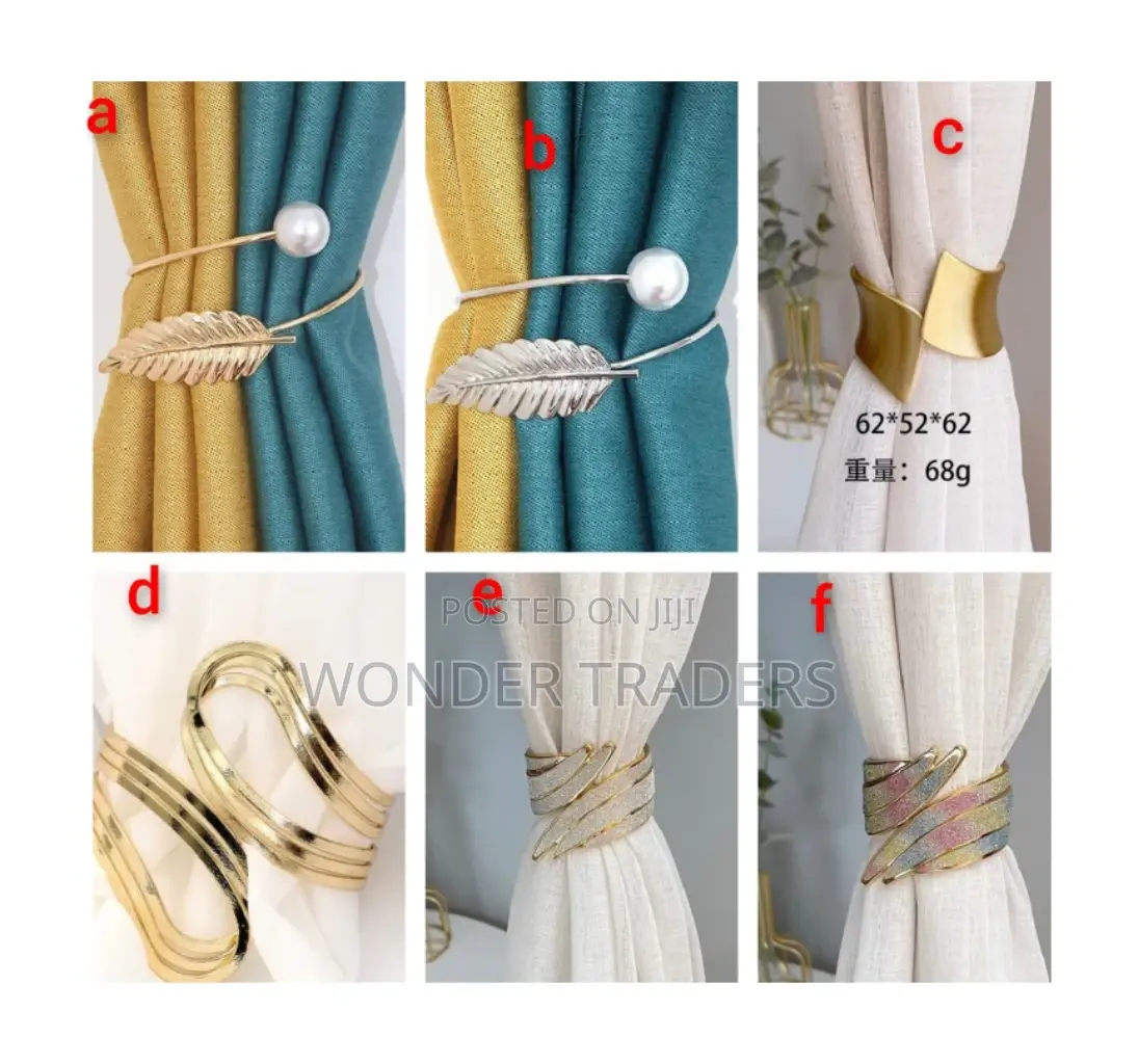 *Metallic Buckle Curtains Holders a Pair All Designs
