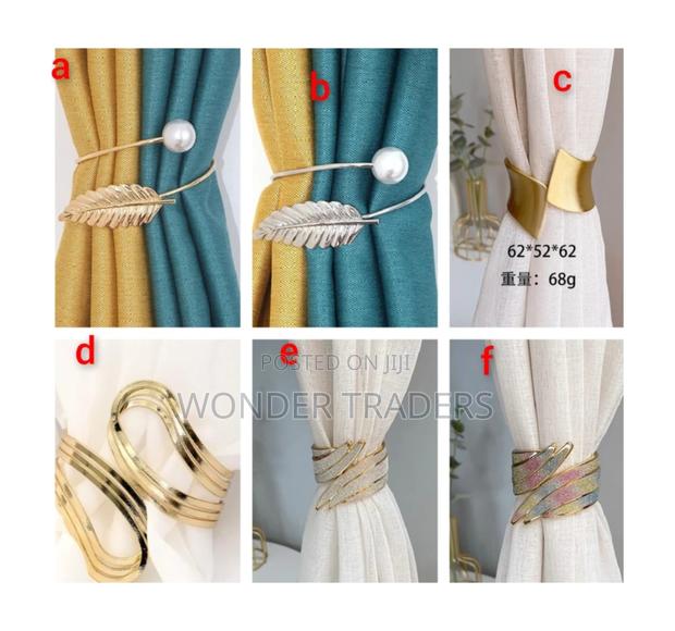 *Metallic Buckle Curtains Holders a Pair All Designs