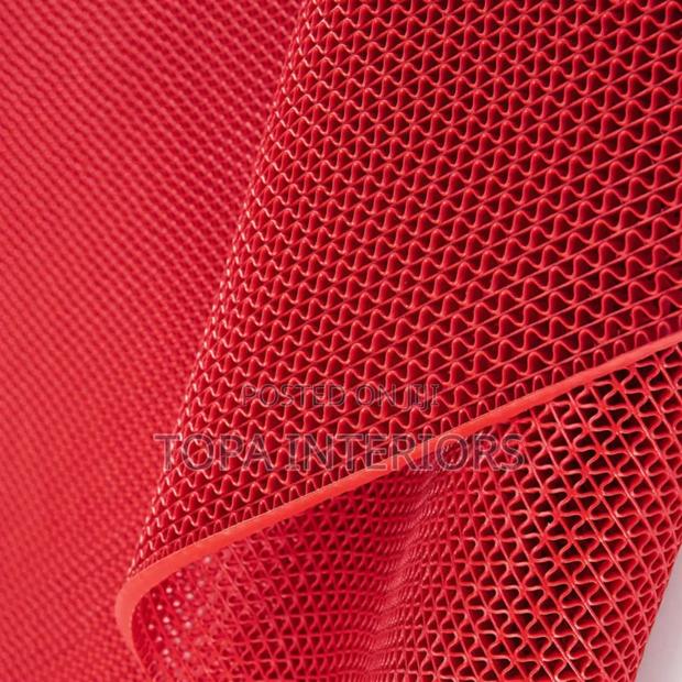 Red PVC Antislip Mats Perforated Corridor Runners