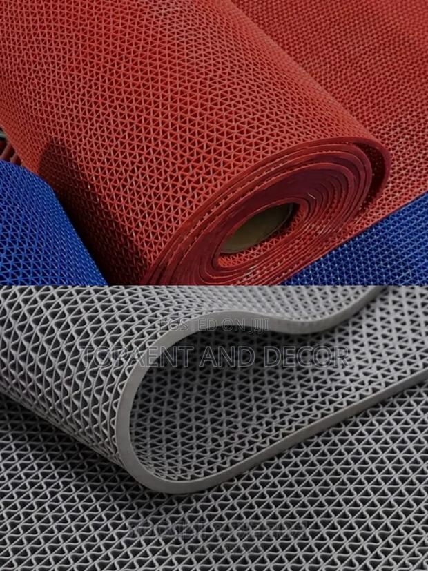 Perforated Grey and Red Anti Slippery Floor Mats