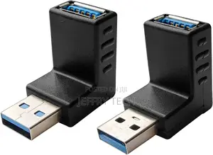 USB 3.0 Male to Female Right Angle Adapter, 90 Degree, USB U