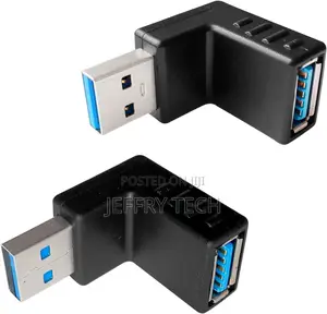 USB 3.0 Male to Female Right Angle Adapter, 90 Degree, USB U