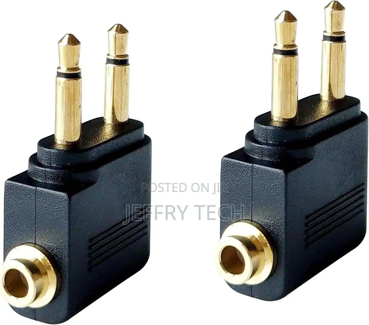 3.5mm Male to 3.5mm Female Airplane Headphone Adapter Gold P