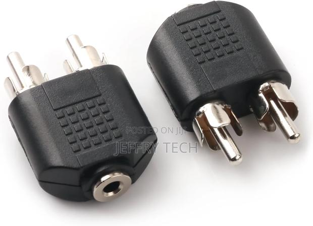 3.5mm F to 2xrca M Stereo Interconnect Audio Adapter, 2pack