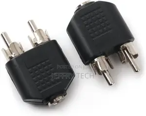 3.5mm F to 2xrca M Stereo Interconnect Audio Adapter, 2pack