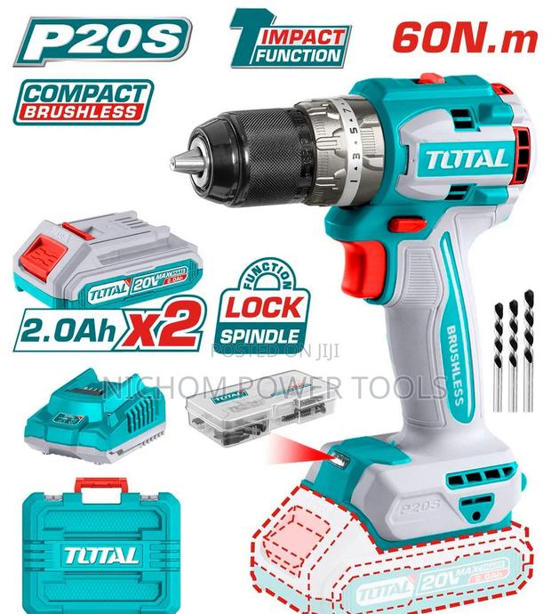 Total TIDLI20602 Compact Brushless Cordless Impact Drill 20v - main view