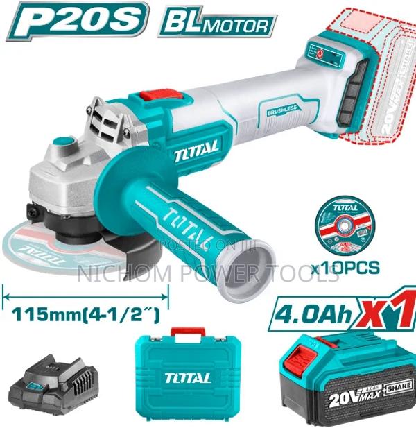 Total TAGLI2011587 Lithium-Ion Angle Grinder 20V