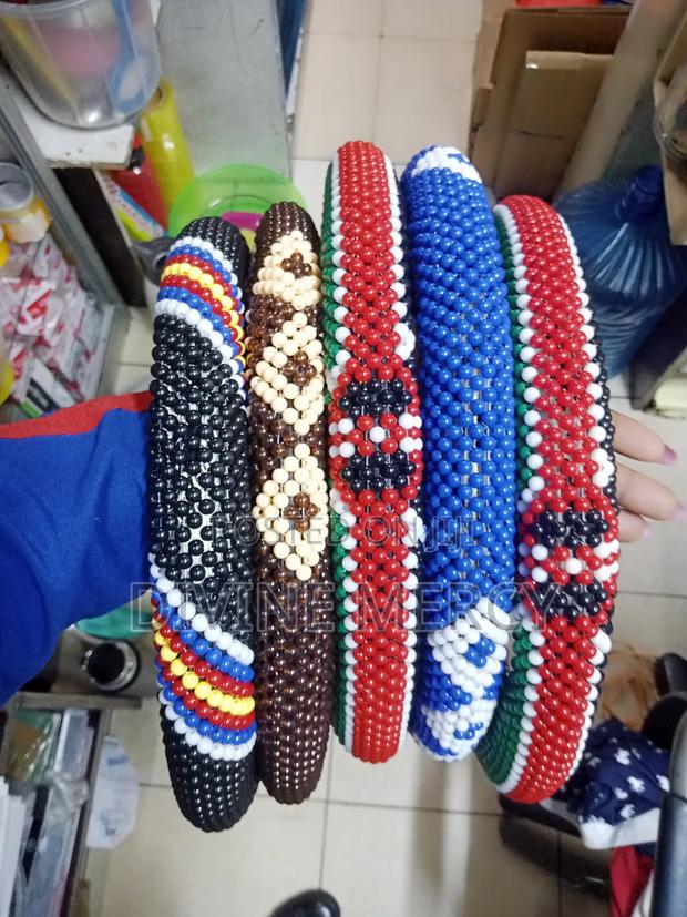 Beaded Colored Steering Wheel Cover Universal Fit - main view