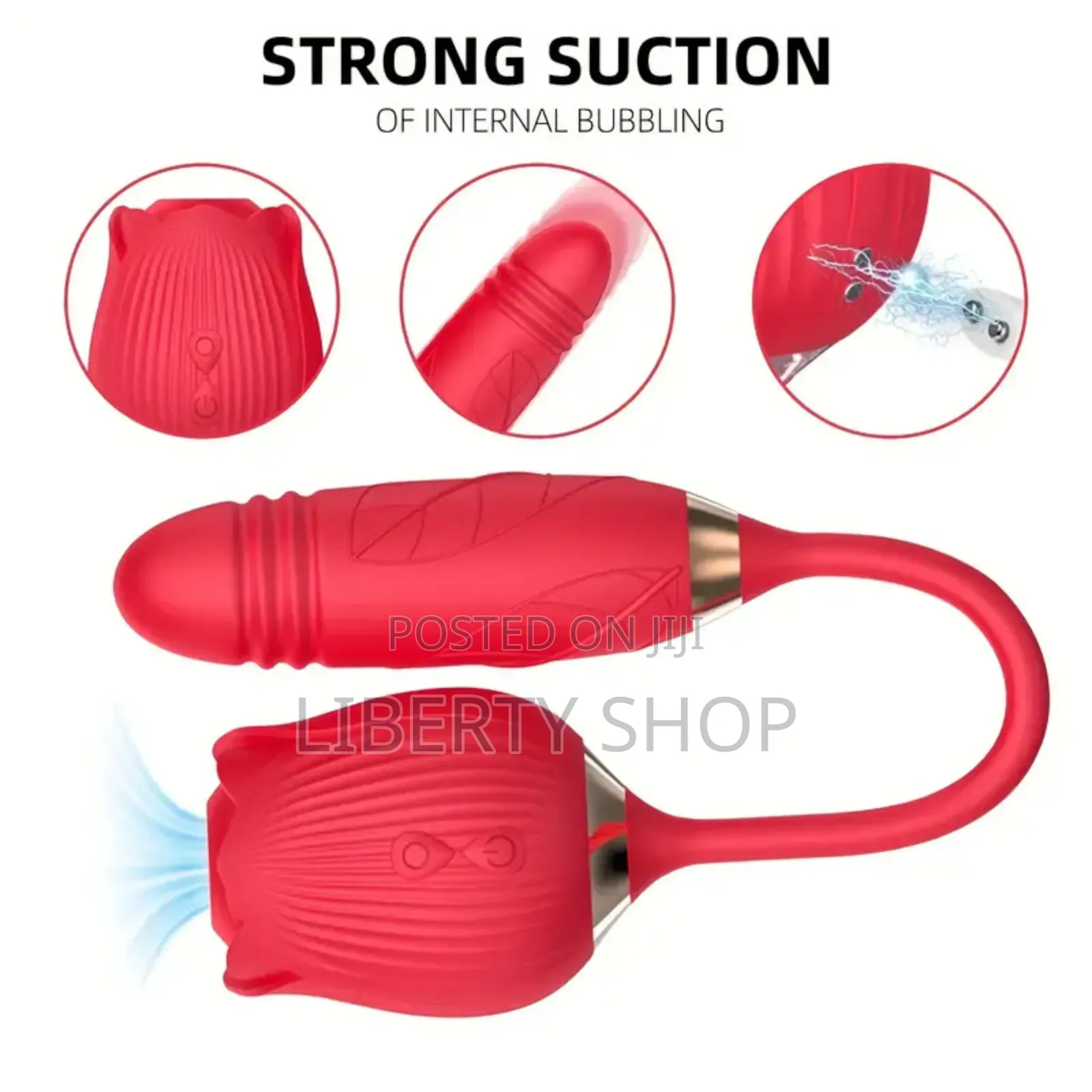 Rose Toy 2 in 1 Strong Suction