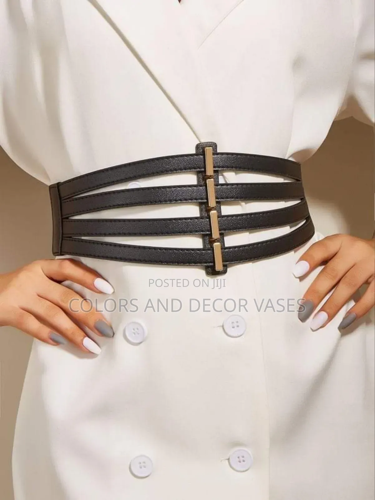 Black Waist Leathered Belts