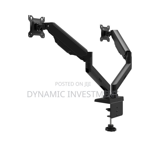 Tronic Dual Monitor Desk Mount for 2 Monitors Up to 27 Inche