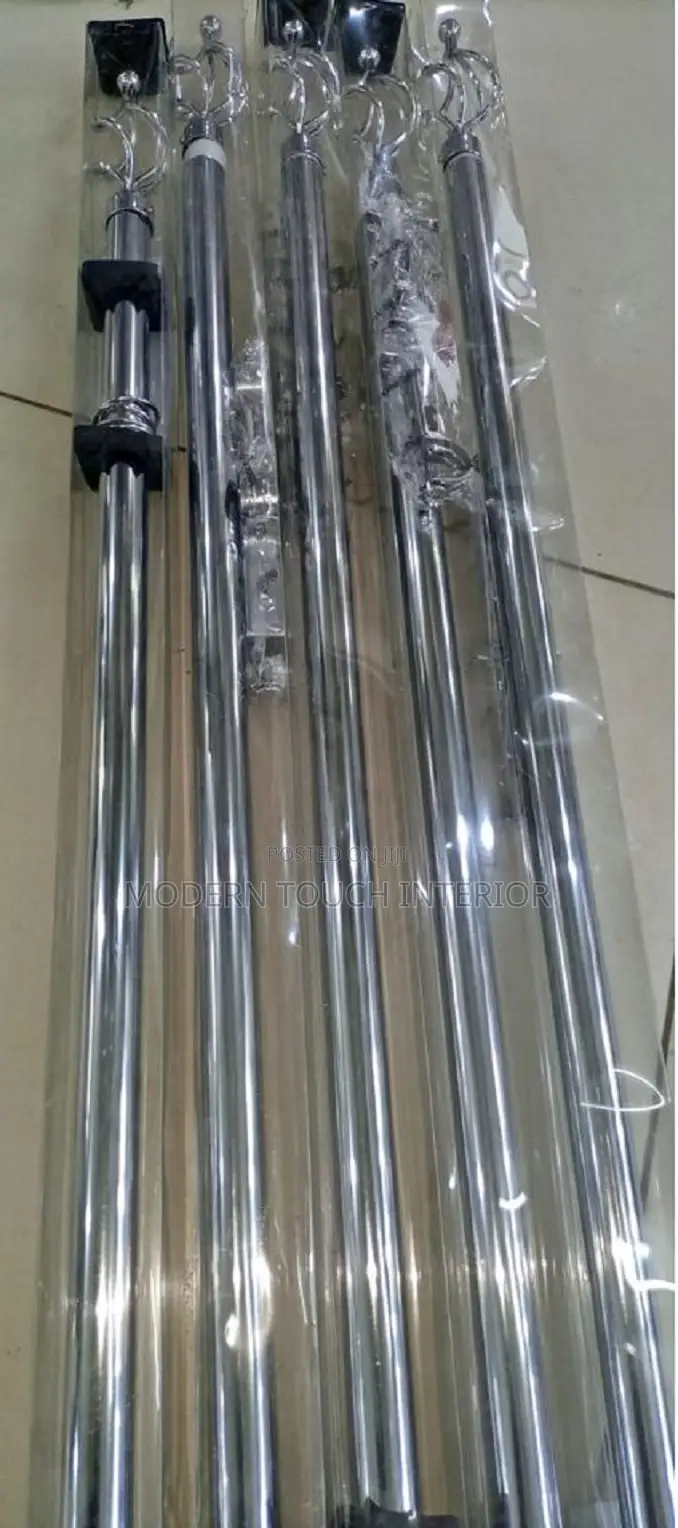 3 Meter Silver Double Curtain Rod