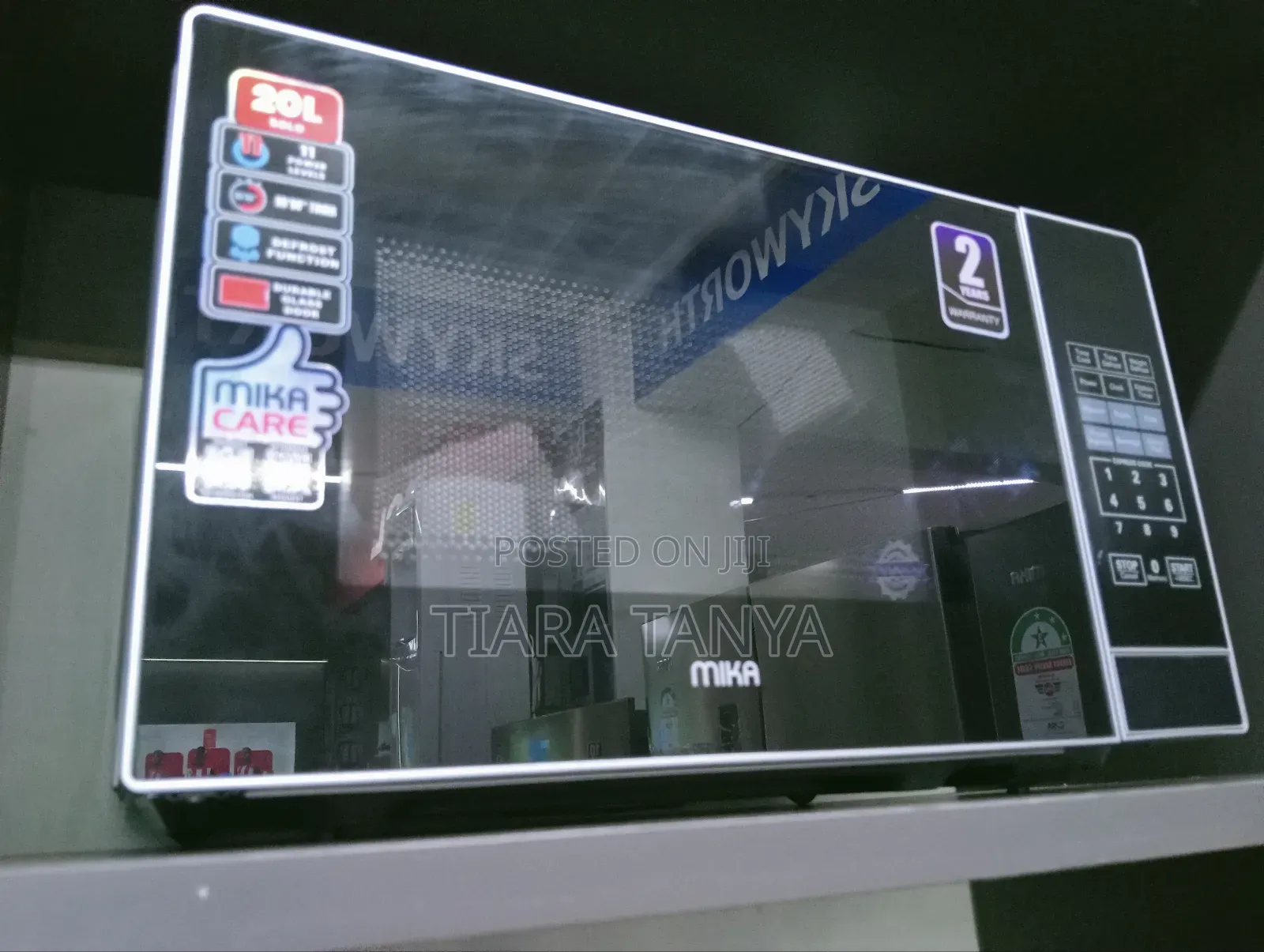 Mika Lee Microwave Oven, 20L, Digital Control Panel, Silver