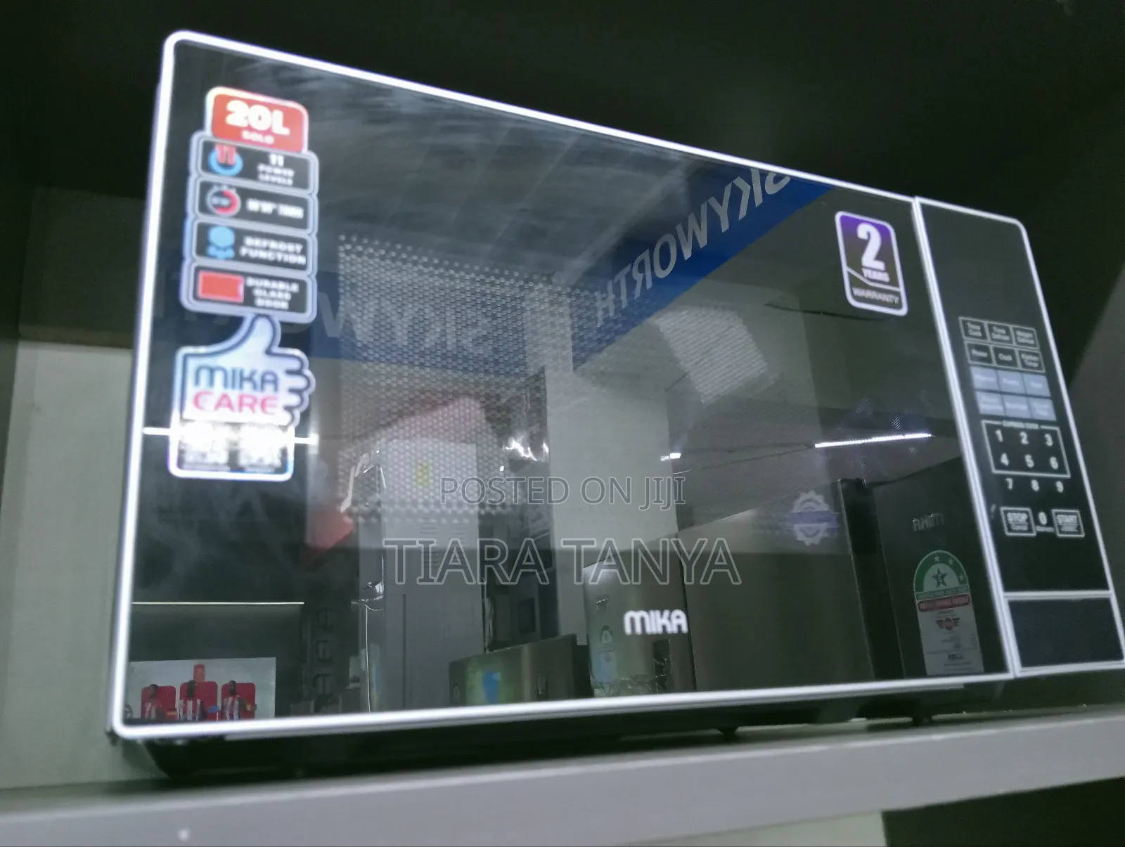 Mika Lee Microwave Oven, 20L, Digital Control Panel, Silver