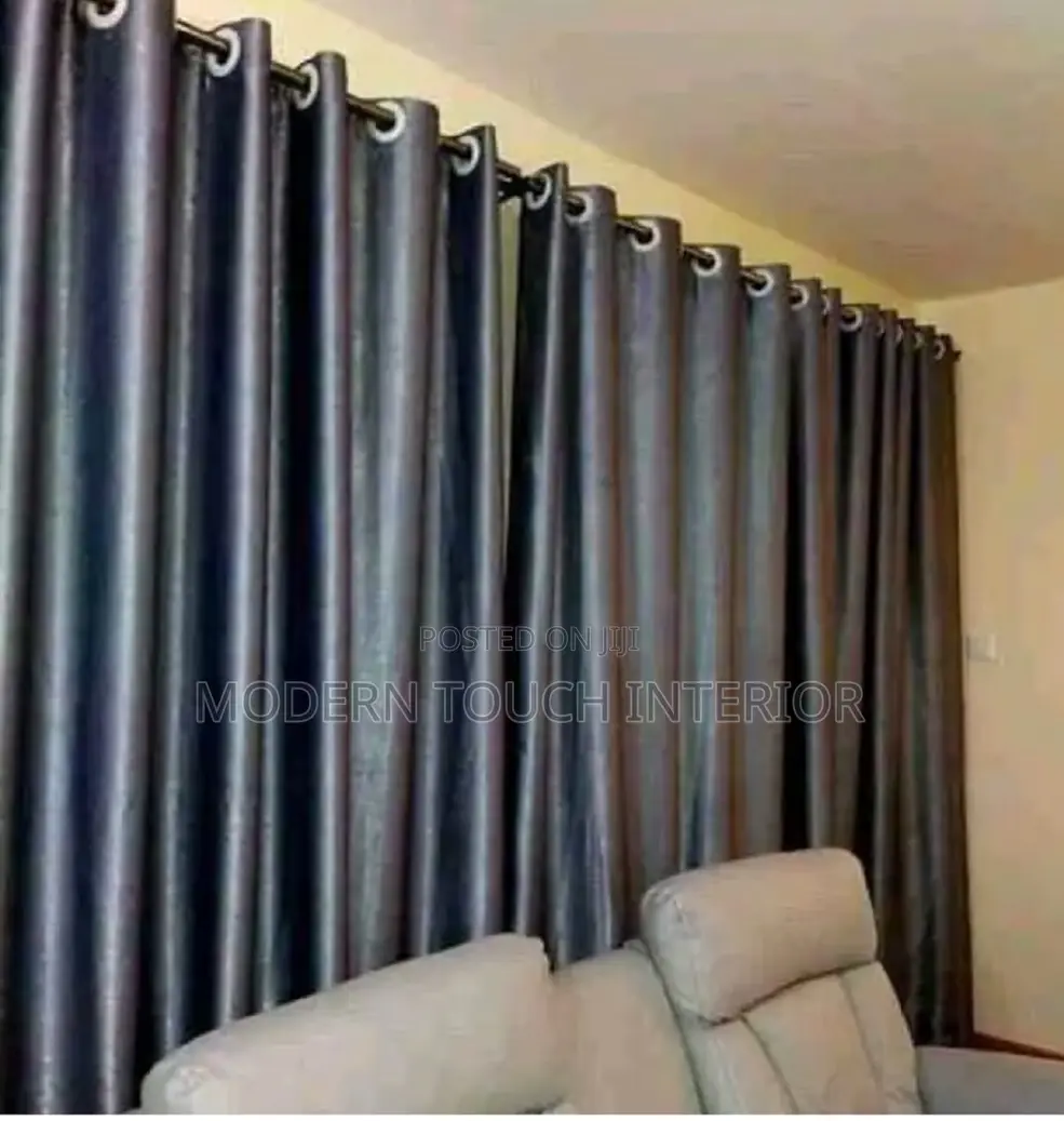 Grey Polycotton Curtains