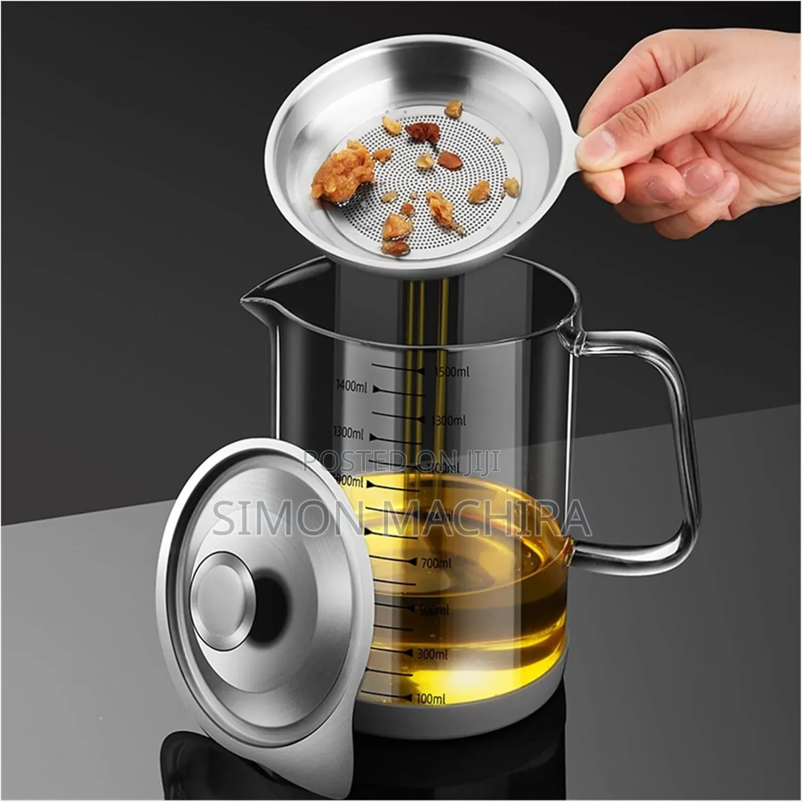 Glass Borosilicate Oil Glass Jar