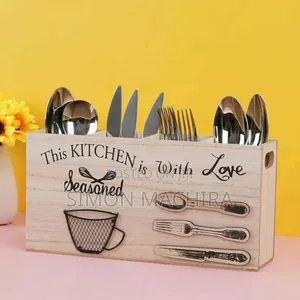 Wooden Utensil Holder and Organizer
