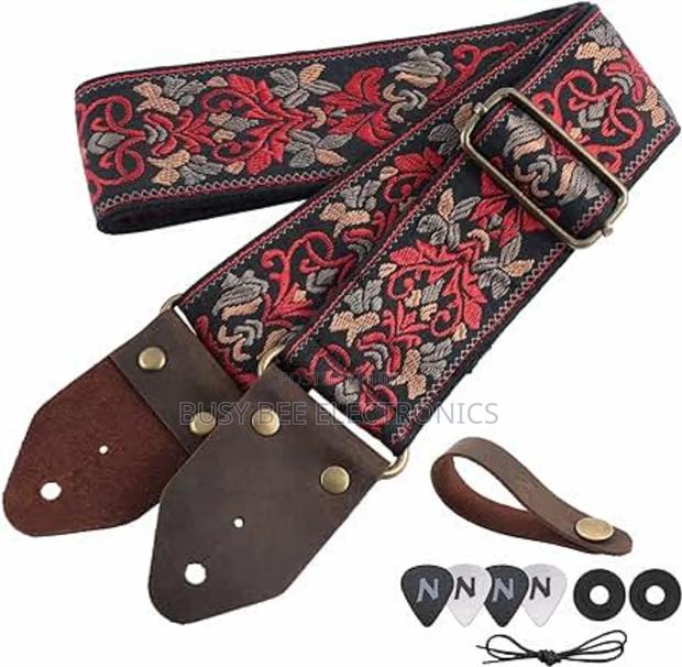 Guitar Strap,Jacquard Embroidery Cotton Guitar Straps - thumbnail 3