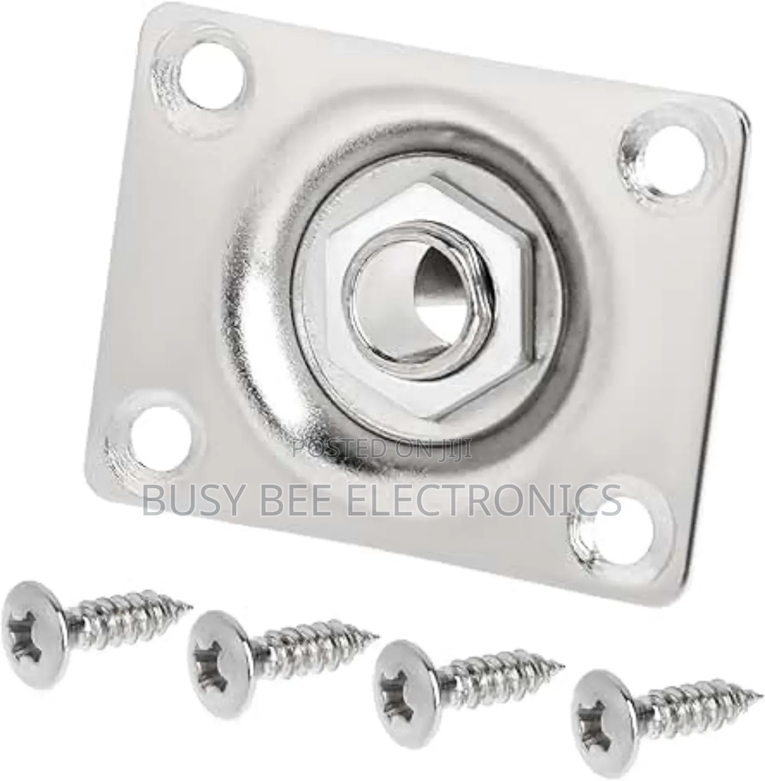 Guitar Input Jack Socket Square Metal 1/4
