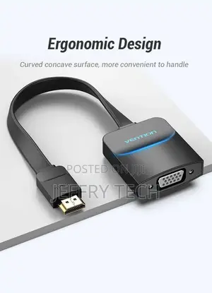 Vention Flat HDMI to VGA Converter 0.15M Black – VEN 74345