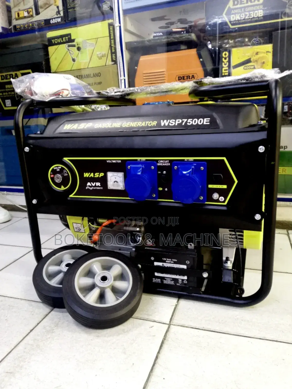 Wasp Generator 7.5KVA Key Start, Wheels and Handles