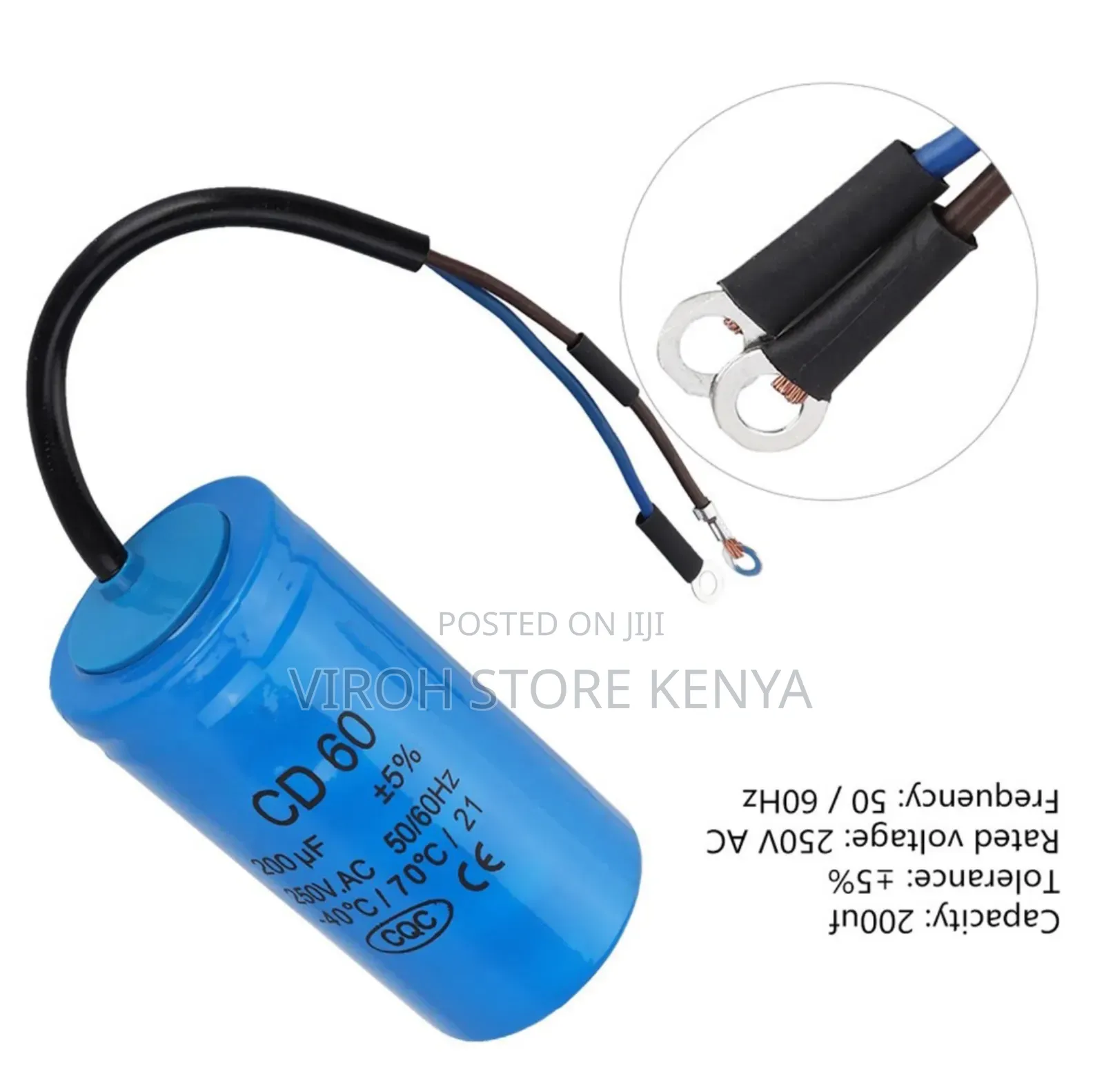 CD60 High Quality Run Capacitor With Cable