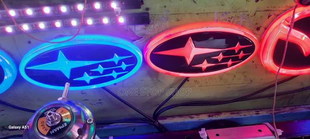 Subaru Blue or Red Led Boot Logos