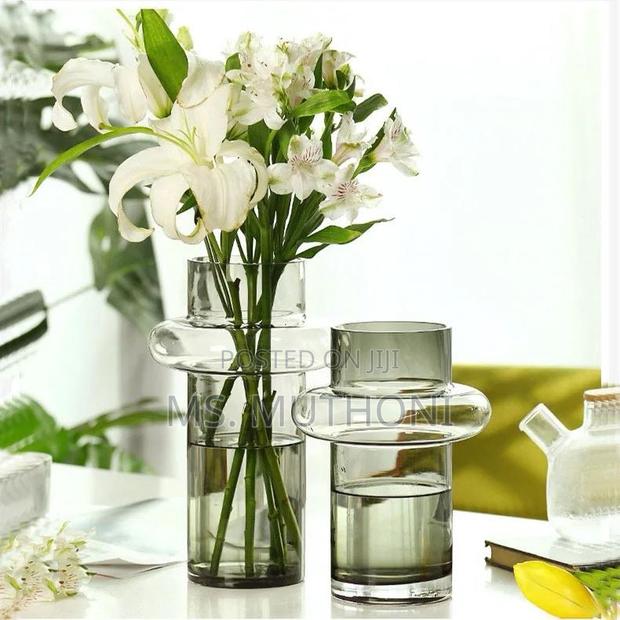 Elegant Modern Creative Clear Glass Vase Size : 35cm - thumbnail 2