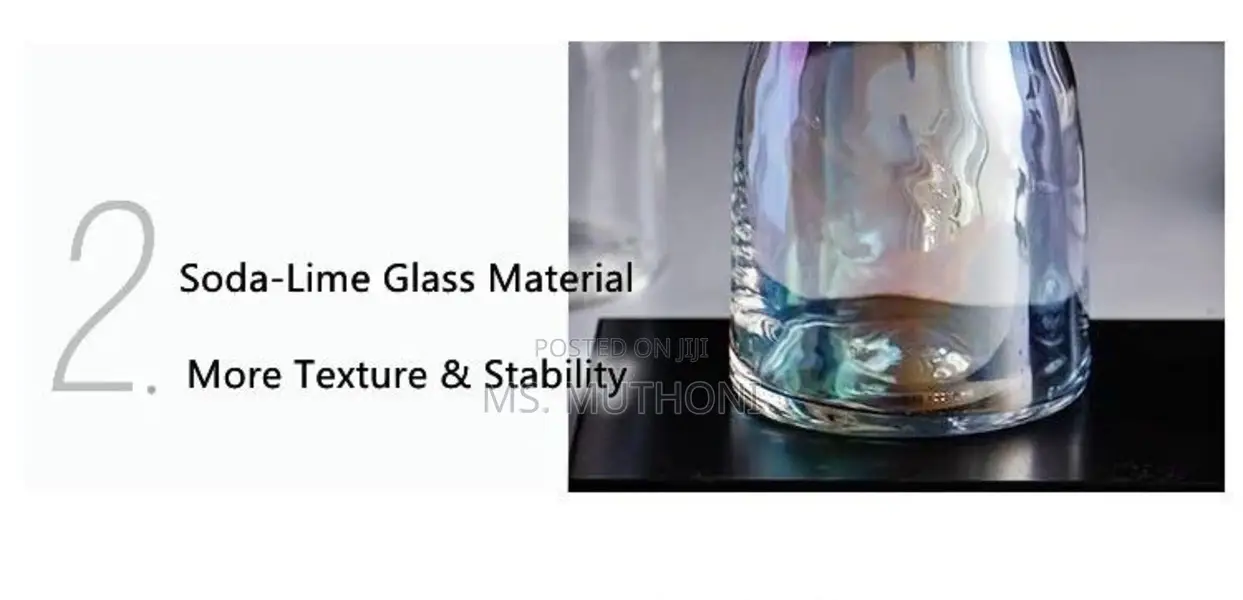 Decorative Modern Creative Dark Glass Vase Size : 35cm