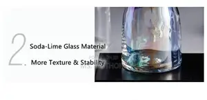 Decorative Modern Creative Dark Glass Vase Size : 35cm