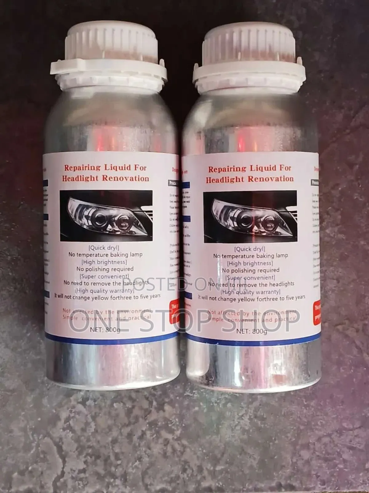 Repairing Liquid for Headlights Restoration